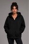 Zippered Hooded Oversize Sweatshirt - 4