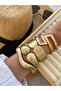 Matte Gold Plated Handcuff Bracelet - 3