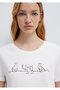 Cat Printed White T-Shirt Semi Slim Fit 1613721-620 - 6