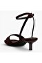 Adaline Women's Brown Suede Thin Low Heel Ankle Strap Sandals Shoes - 6