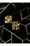 Square Gold Earrings - 3