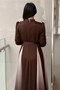 Gradient Evening Dress with Rose Brooch - 4
