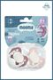 Clown and Butterfly Patterned Pacifier 0-6 Months - Brownish Purple and Baby Pink