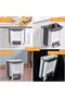 Collapsible Kitchen Trash Can 2 Gallon, Wall Mounted for Cabinet Door, White - 4