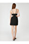 Mini Evening Dress Hanger with Stone Window Detail - 4