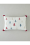 Pinejoy Embroidered Decorative Throw Pillow 33X50 cm Ecru