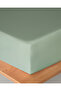 Pure Cotton Lu Double Fitted Sheet 160X200 cm Green Green - 3