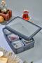 6-Piece Striped Vacuum Breakfast Set with Square Trays and Divided Lid (1*3.5 Lt)+(6*350 ml) Anthracite - 5