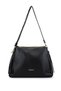 Women's Faux Leather Black Floter Arm Bag - 5