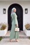 Hakim Collar Belted Dress - Water Green - 5