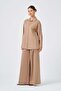 Women's Comfortable Fit Chain Embroidery Tencel Linen Suit Mink 31374 - 2