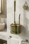 Toilet Brush and Cleaning Brush Set, Green, Wall Mountable, 45 cm