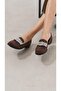 Matilda Brown Stone Women's Oxford Flat Shoes - 4