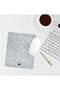 Gray Marble Patterned Rectangular Mouse Pad with Wrist Support Mouse Pad