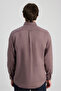 Ds Damat Comfort Lilac Plain 100% Linen Shirt - 4