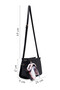 Women's Black Long Strap Printed Crossbody Bag 26Sbd230626 - 2