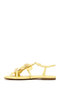 Women's Yellow Ankle Buckle Floral Sandals 26Sfd441718 - 4