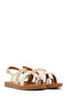 Women's White Sandals with Back Buckle and Stones 26Sfe463414 - 2