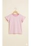 Girl's Pink and White Striped Ruffle Sleeve Cotton T-Shirt - 3