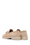 Women's Beige Tasseled Suede Leather Loafer 26Pfd510810 - 6