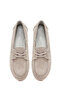 Women's Beige Lace-Up Suede Leather Shoes 26Pfd370810 - 4