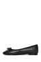 Women's Black Shoes, Leather Ballerinas 26Pfd420318 - 3