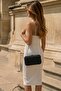 Women's Black Long Chain Strap Stone Evening Dress Mini Portfolio Bag 26Pbd27006F - 2
