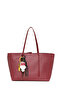 Women's Burgundy Printed Shoulder Bag with Accessories 26Pbd272626