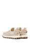 Zero Men's Beige Lace-Up Thick Sole Sports Shoes, Fabric Sneaker 25Sfd69406F - 5