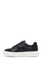 Men's Black Lace-Up Thick-Soled Sports Shoes, Leather Sneaker 26Sfd688118 - 3