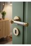 Luxury Villa Collection Round Rosette Aluminum Door Handle (Door Knob) (Room Type)Gold - Satin - 3
