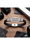 Men's Leather and Steel Bracelet with Motif and Adjustable Cord - One Size - 4