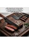 6-Piece All-In-One Kitchen Knife Set, Storage Block, Sharp Stainless Steel Blades & Scissors, Durable Ergonomic Handles. Ideal Cutting Tools for Home Cooking & Food Prep. - 2