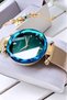 Special Boxed Cutout Glass Women Wristwatch 3 Atm Waterproof Two Colors Steel Band+Bracelet Hmb3008C2 - 2