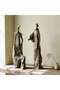 Siren Ceramic Standing Lady Figurine 15x11x42cm - Brown - 3