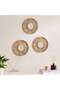 Signa Set of 3 Decorative Round Plastic Mirrors 25x2x25cm-Gold