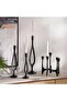 Fausto Metal Taper Candle Holder 12x12x53cm - Black - 3
