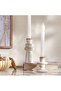 Niva Ceramic Taper Candle Holder 6.5x6.5x16cm - Beige - 3