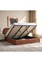 Nadia King Bed 180x200 With Hydraulic Storage- Brown - 2