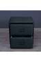 Emirates Double Drawer Night Stand-chanel~dark Grey - 4