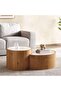 Oro Set Of 2 Coffee Table Sintered Stone Top Natural - 2
