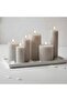 Auralite Led Real Wax Mottled Pillar Candle Dia10x20cm - Beige - 3