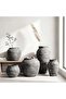 Rooney Cement Ribbed Textured Crea Vase 69.5x69.5x61cm - Grey - 3