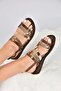 Tan/Bronze Genuine Leather Women's Sandals K374680103 - 2