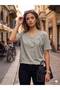 Mint Stone Embroidered T-Shirt Green