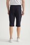 Navy Blue Men's Capri Pants with Breathable Zipper and Minimal Embroidery Detail - 8