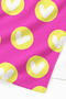 Heart Themed Fuchsia Yellow Beach Towel - Modern Pop Art Vibrant Colorful Quick Drying Microfiber Towel - 5