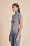 Solid High Neck Short Sleeve Top - 3
