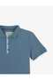 Boys' Solid Polo Shirt with Front Buttons - 3