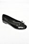 S726056307 Black Snake Printed Women's Ballerinas - 7